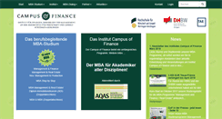 Desktop Screenshot of campus-of-finance.de
